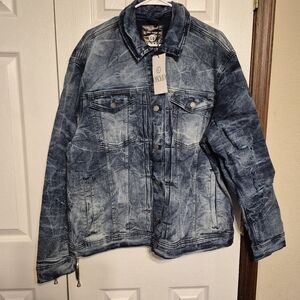 OXYD Distressed Denim Blue Washed Jacket